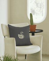 Swan Serenity: Exquisite White Embroidery Design - FineryEmbroidery